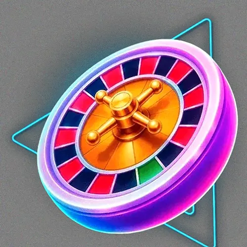 Neon roulette wheel