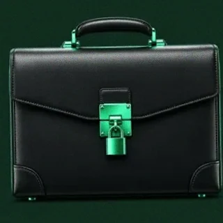 Locked leather briefcase — Fair Go