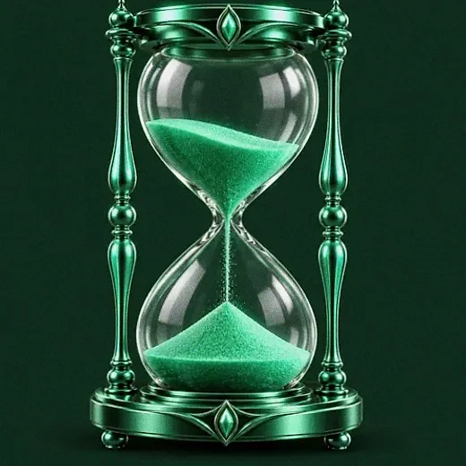 Ornate hourglass — Fair Go